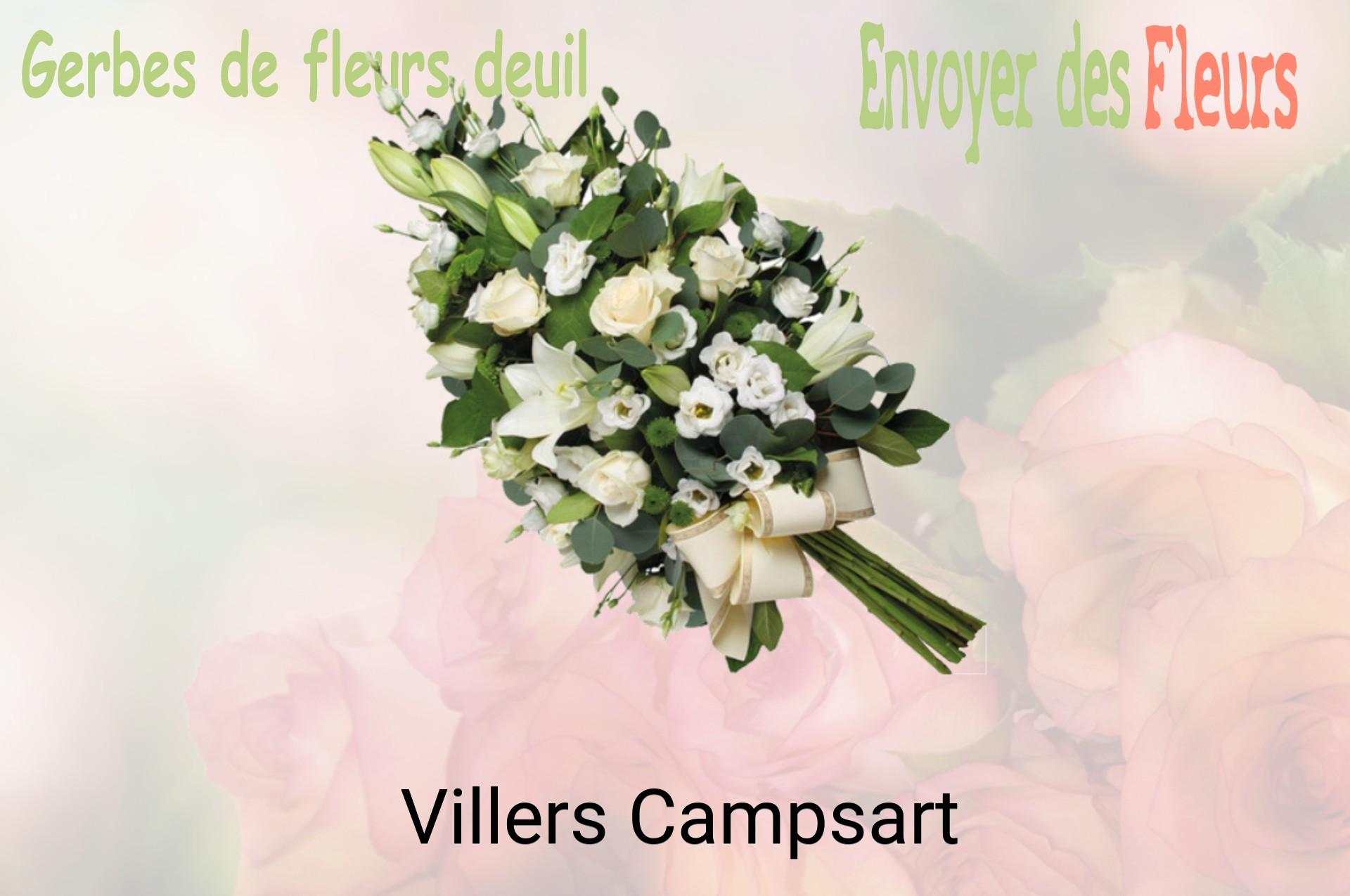 Gerbe de fleurs de deuil livrée à Villers-Campsart
